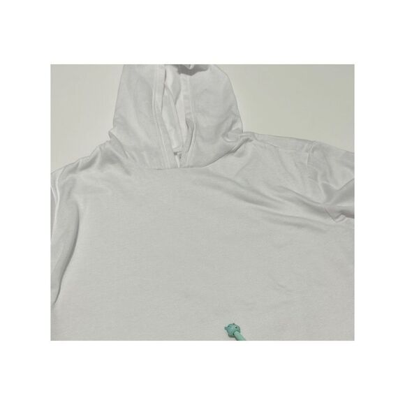 Women's Long Sleeve‎ Pullover Raw Hem Cropped Hoodie Bright White Size Medium - Picture 9 of 11